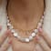 Baroque Pearl Disc Necklace (Gold Vermeil)