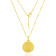 Textured Snake Charm Beaded Chain Necklace (Gold Vermeil)