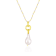 Baroque Pearl Charm Beaded Necklace (Gold Vermeil)