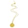 Textured Snake Charm Beaded Chain Necklace (Gold Vermeil)