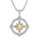 1/8CTW Diamond Stainless Steel Yellow Ion Plated Compass Medallion Pendant
