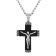 Stainless Steel Black Ion Plated Crucifix Cross Pendant
