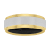 Tungsten Comfort™ 8MM Tungsten Yellow Ion Plated Black Silicone Inside Band