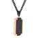 Diamond Accent Stainless Steel Two-Tone Dog Tag Pendant