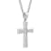 Diamond Accent Stainless Steel Cross Pendant