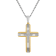 0.10CTW Stainless Steel with Yellow IP Cross