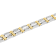 1/4CTW Diamond Two tone Stainless Steel Link Bracelet