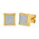 1/4CTW DIAMOND & YELLOW IP STAINLESS STEEL EARRINGS
