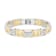1/2CTW Diamond & Stainless Steel with Yellow IP Bracelet