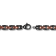 Stainless Steel Black & Brown Ion Plated Oval Link Bracelet