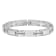 3/8CTW Diamond Tungsten and Stainless Steel High Polish Link Bracelet