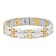 1/4CTW Diamond Two tone Stainless Steel Link Bracelet