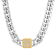 1/2CTW Diamond Stainless Steel 20 Inch Curb Link Chain Necklace
