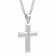 Diamond Accent Stainless Steel Cross Pendant