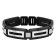 Stainless Steel Black Ion Plated Diamond Bracelet .20ctw