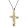 0.10CTW Stainless Steel with Yellow IP Cross