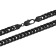 Stainless Steel Matte Black Ion Plated 24 Inch Curb Chain