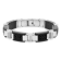 0.15CTW Diamond Two-Tone Stainless Steel Link Bracelet