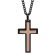 Diamond Accent Two-Tone Stainless Steel Cross Pendant