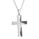 Two-Tone Stainless Steel The Lord's Prayer Tablet Cross Pendant