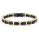 Stainless Steel Black & Yellow Ion Plated Link Bracelet