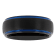 Black and Blue Tungsten 8MM Step Edge Band