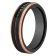 Tungsten Comfort™.12CTW Black Diamond Tungsten Black and Rose Ion Plated Band