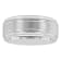 Tungsten Comfort™ Tungsten White Step Edge Center Brushed Groove Band