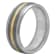 Tungsten Comfort™ 8MM Tungsten Beveled Edge with Yellow Ion Plated Band