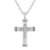 1/10CTW Diamond Stainless Steel Thorn Vine Cross Pendant