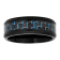 Stainless Steel Black Ion Plated Blue/Black Carbon Fiber Center Band