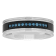 0.15CTW Blue Diamond Stainless Steel and Black IP Band