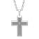 1/20CTW Diamond Stainless Steel Cross Pendant