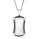 Diamond Accent Two-Tone Stainless Steel Dog Tag Pendant