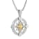 1/8CTW Diamond Stainless Steel Yellow Ion Plated Compass Medallion Pendant