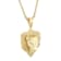White Diamond Stainless Steel Yellow IP Lion Head With Chain 1/3ctw