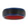 Tungsten Comfort™ 8MM Tungsten Black & Blue Ion Plated Red Silicone
Inside Band
