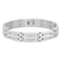 1/2CTW Diamond Stainlesss Steel Double Row Link Bracelet
