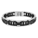 1/2CTW Black Diamond Two Tone Stainless Steel Link Bracelet