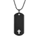 1/20CTW Diamond Stainless Steel with Black Finish Dog Tag Pendant