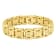 1/10CTW Diamond Stainless Steel Yellow Ion Plated Link Bracelet