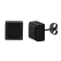 1/2CTW BLACK DIAMOND & BLACK IP STAINLESS STEEL EARRINGS