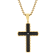 Diamond Accent Two-Tone Stainless Steel Cross Pendant & ID Bracelet Set