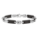 Stainless Steel Black & White Ion Plated Tag Bracelet