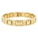 Stainless Steel & Tungsten with Gold-Tone Finish Faceted Link Bracelet