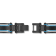 Stainless Steel Black & Blue Ion Plated Link Bracelet
