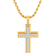 0.20CTW Yellow IP Stainless Steel Cross