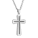 1/20CTW Diamond Stainless Steel Cross Pendant