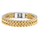 Stainless Steel Yellow Ion Plated Double Row Franco Bracelet