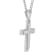 0.01CT Stainless Steel Stacked Cross